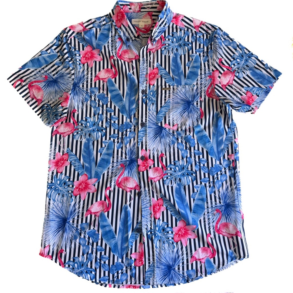 Tropical Vintage Summer Button Down